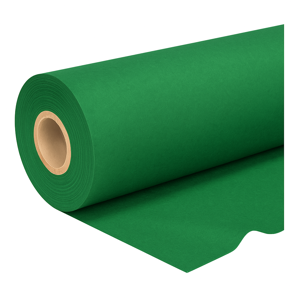 Flanel - 130 cm - groen - rol 60m