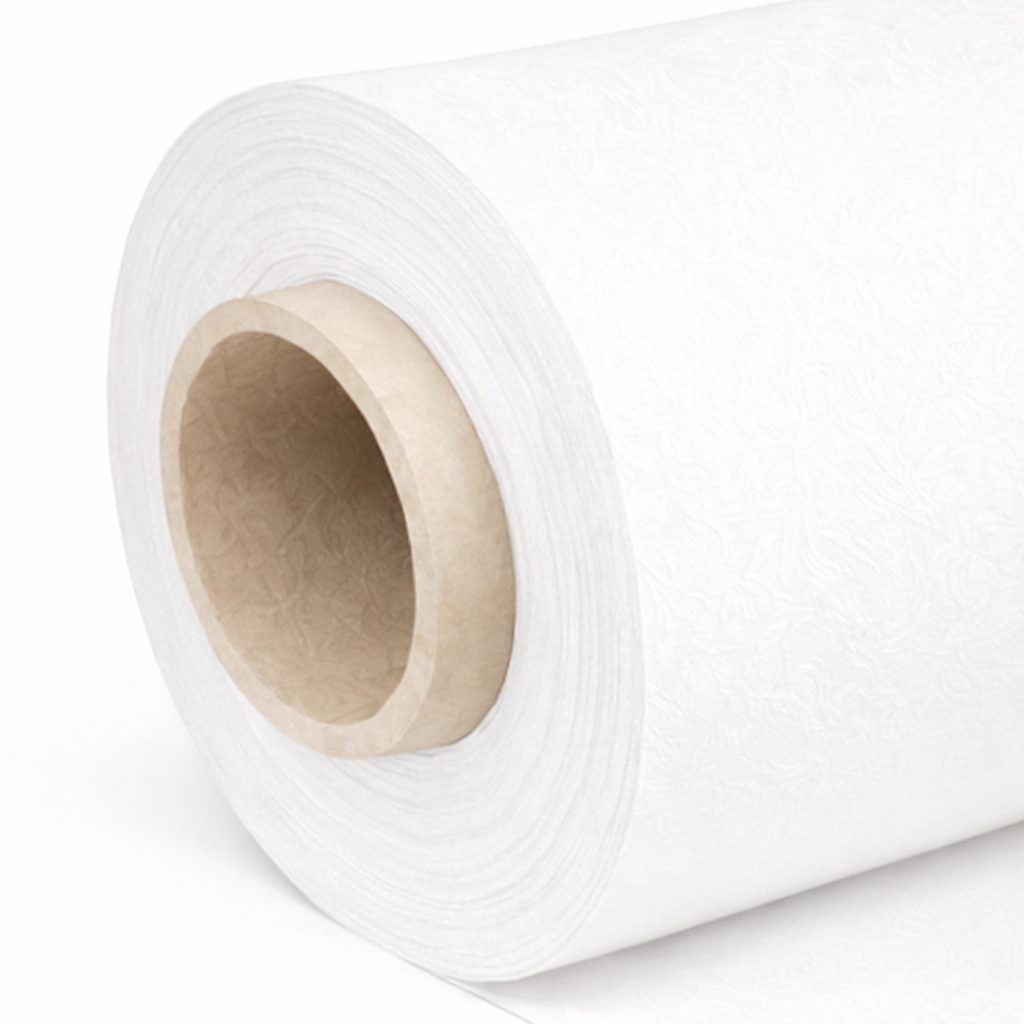 ECO - flanel - 130 cm - wit - rol 60m