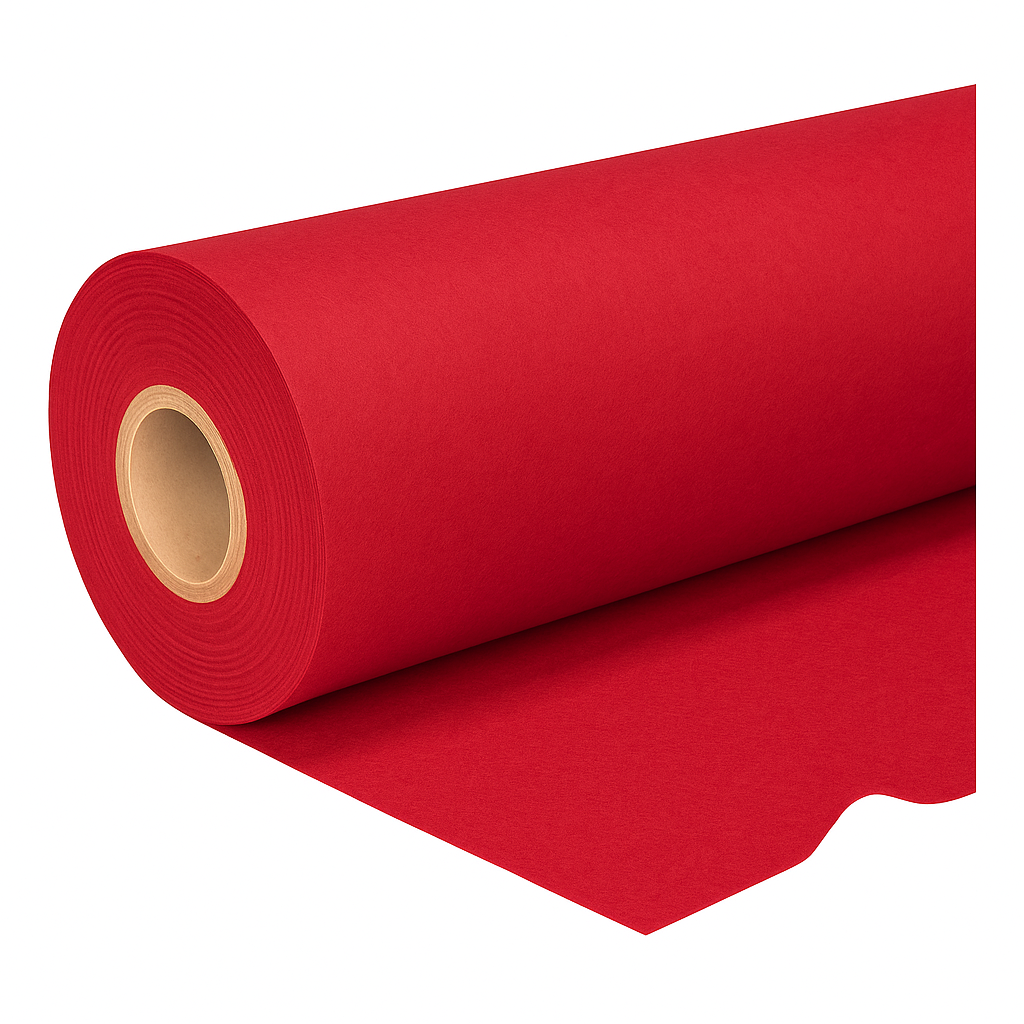 Flanel - 130 cm - rood - baal 60m