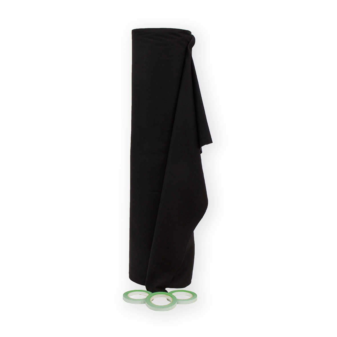 Pre cut flanel - 100 cm - zwart