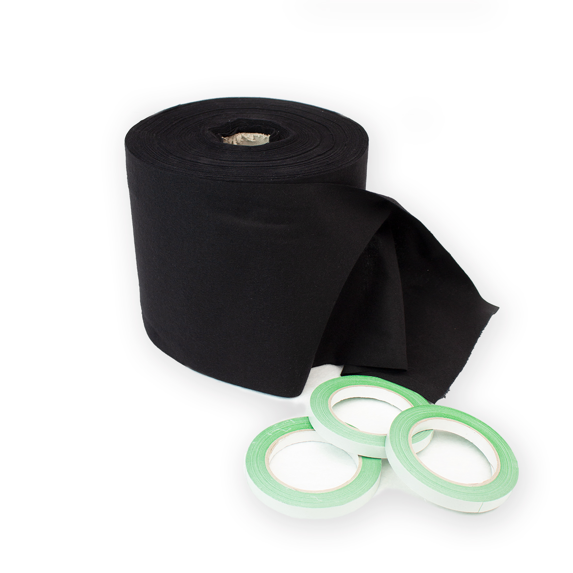 Pre cut flanel - 20 cm - zwart