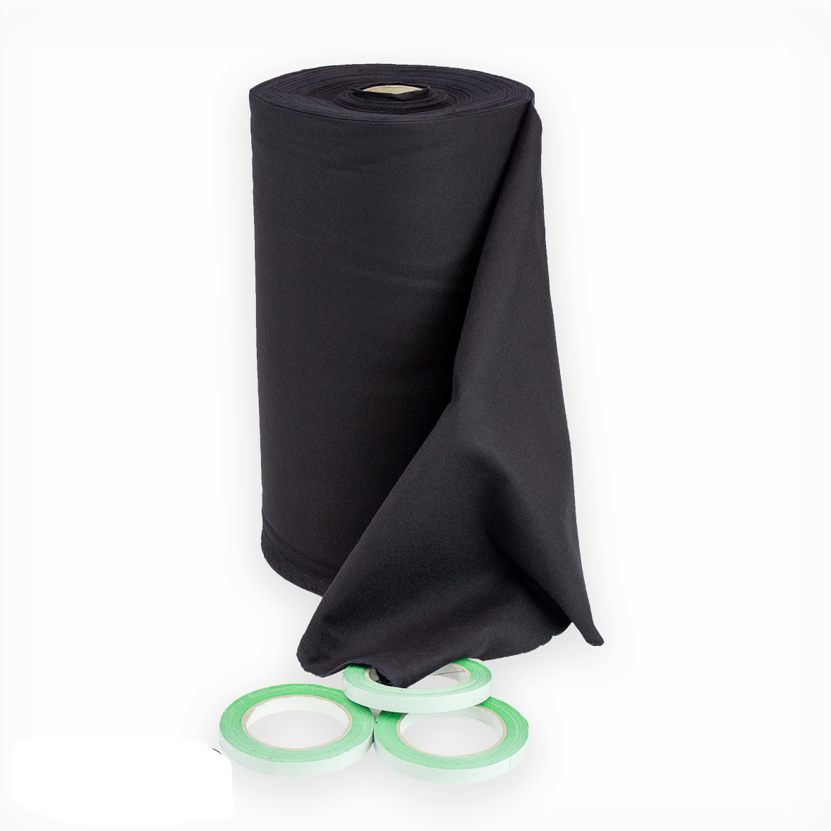 Pre cut flanel - 40 cm - zwart