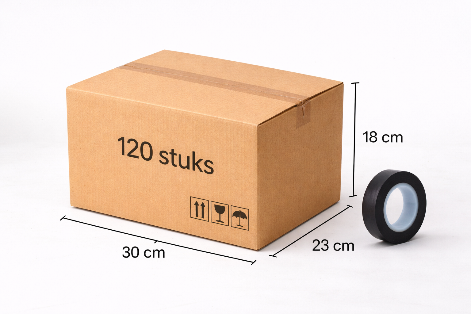 MegaTape UT7 PVC tape – 15 mm - wit - 10 m rol